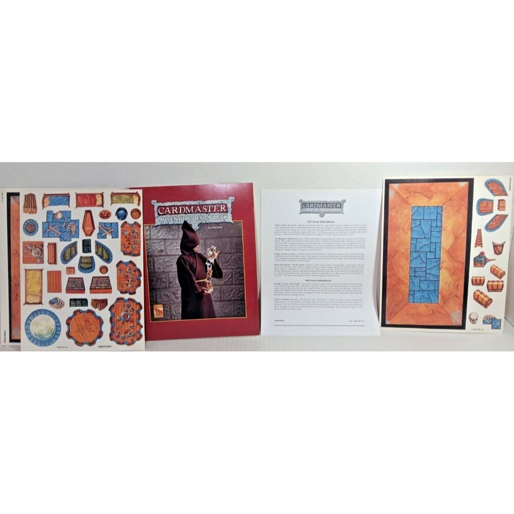 1993 AD&D 2nd Ed. Cardmaster Adventure Design Deck 1090 TSR Book And Punchouts